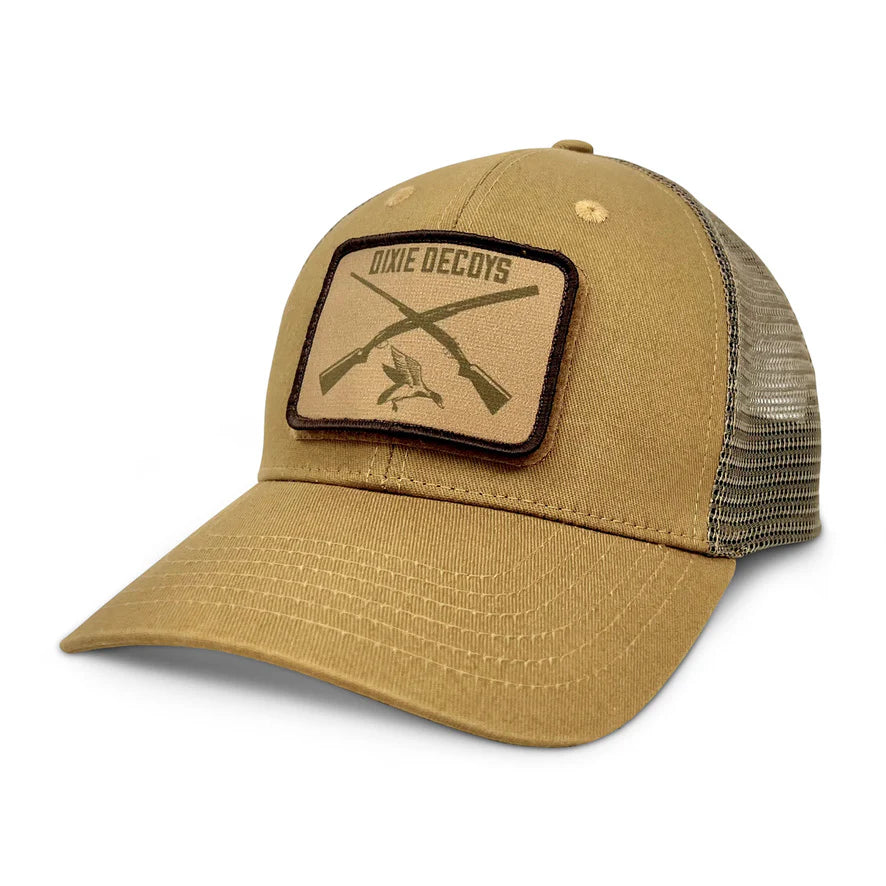 Dixie Decoys Removable Patch Hat, Double Gun