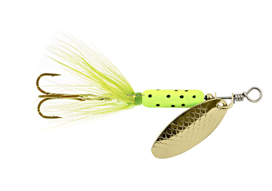 Ready 2 Fish R2FR-CHRDT6 R2F Spinners 1/16,1/8 Chartreuse Dot