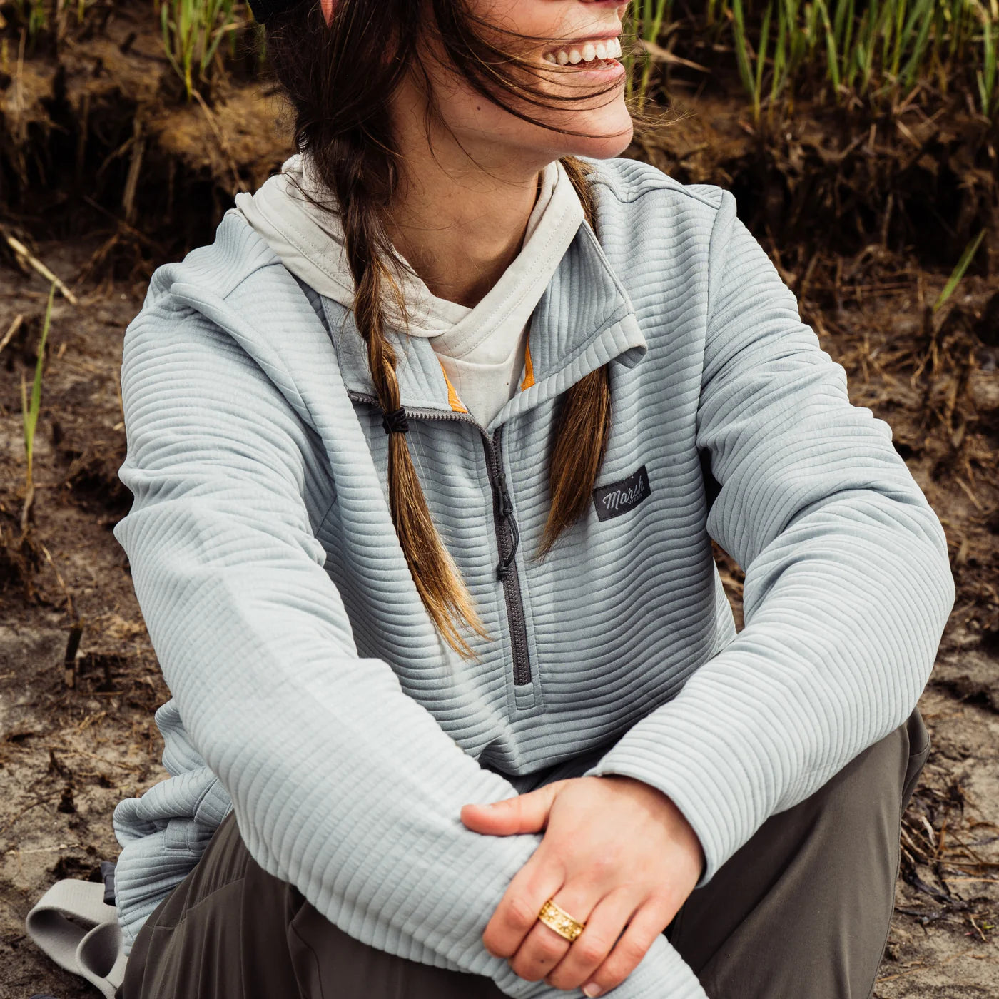 Marsh Wear Women's Sullivan Tech 1/4 Zip Smoke