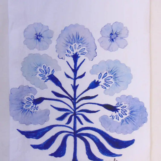 Poppy Love White Flour Sack Towel