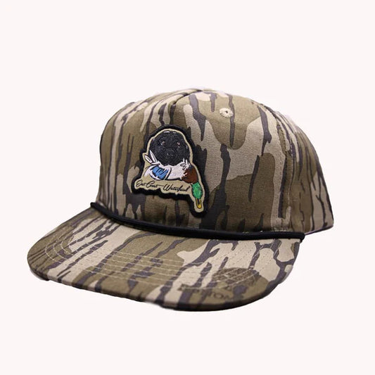 Bottomland Rope Black Lab Retriever Patch Snapback