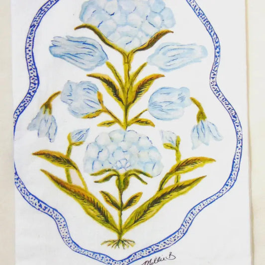 Folly Poppy On White Flour Sack Towel