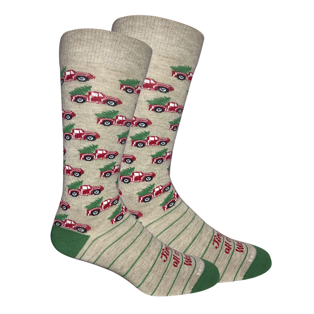 Brown Dog Hosiery Jingle All the Way, Oatmeal Heather