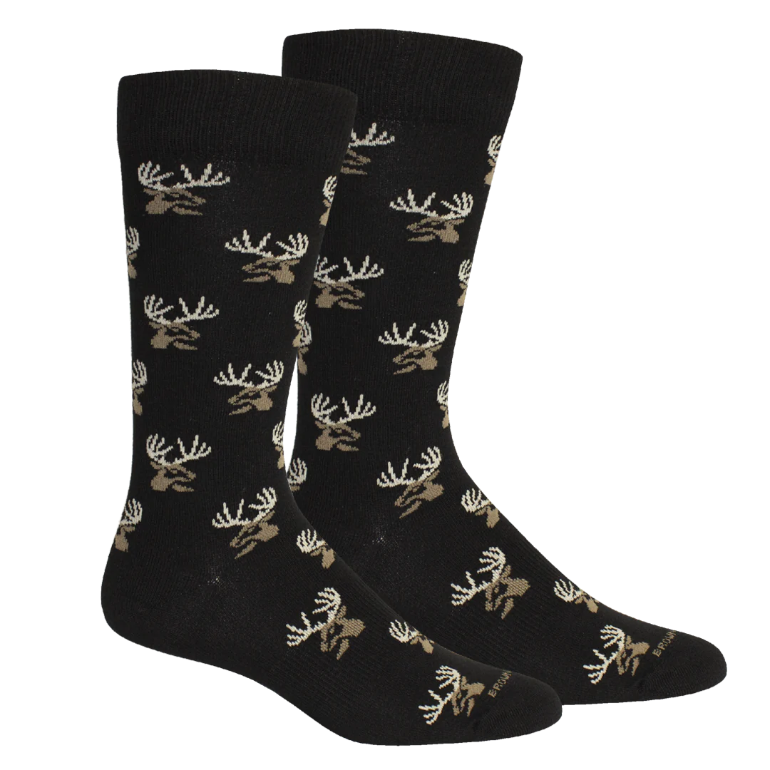 Brown Dog  Hosiery Buck Crew Socks