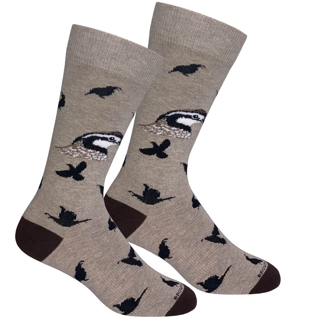 Brown Dog Hosiery Quail Crew Socks