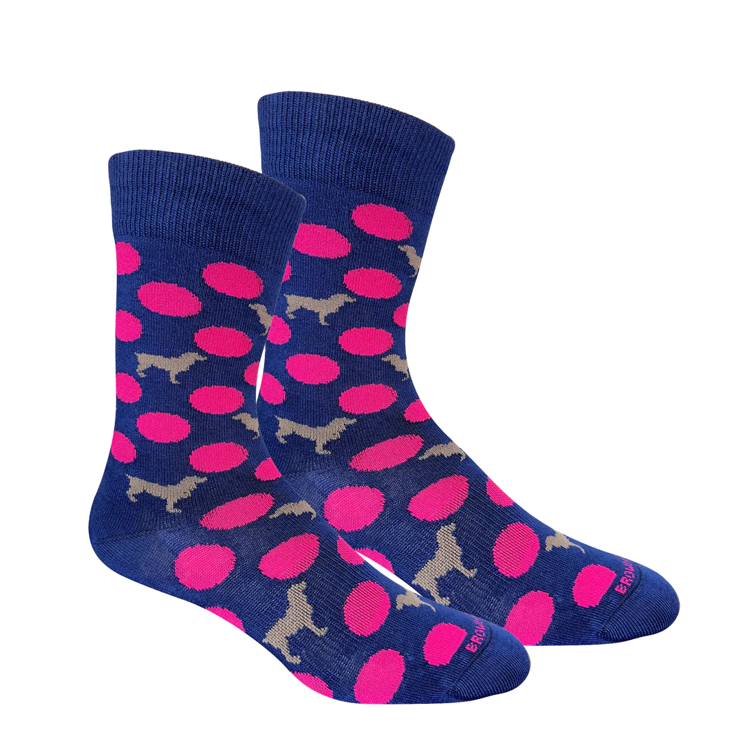 Brown Dog  Hosiery Rylee Dot Socks, Navy (Fun Size)