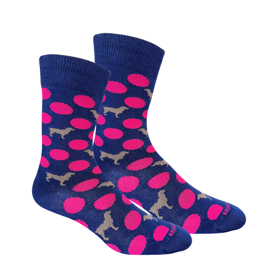 Brown Dog  Hosiery Rylee Dot Socks, Navy (Fun Size)