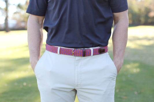 Roostas The Aiken Two Toned Woven Stretch Belt