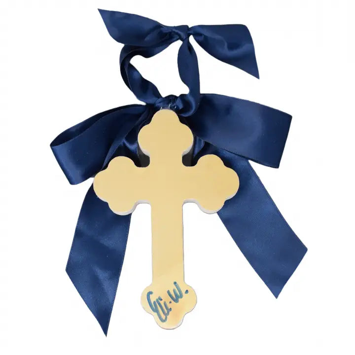 Blue Hallelujah Cross - 6"