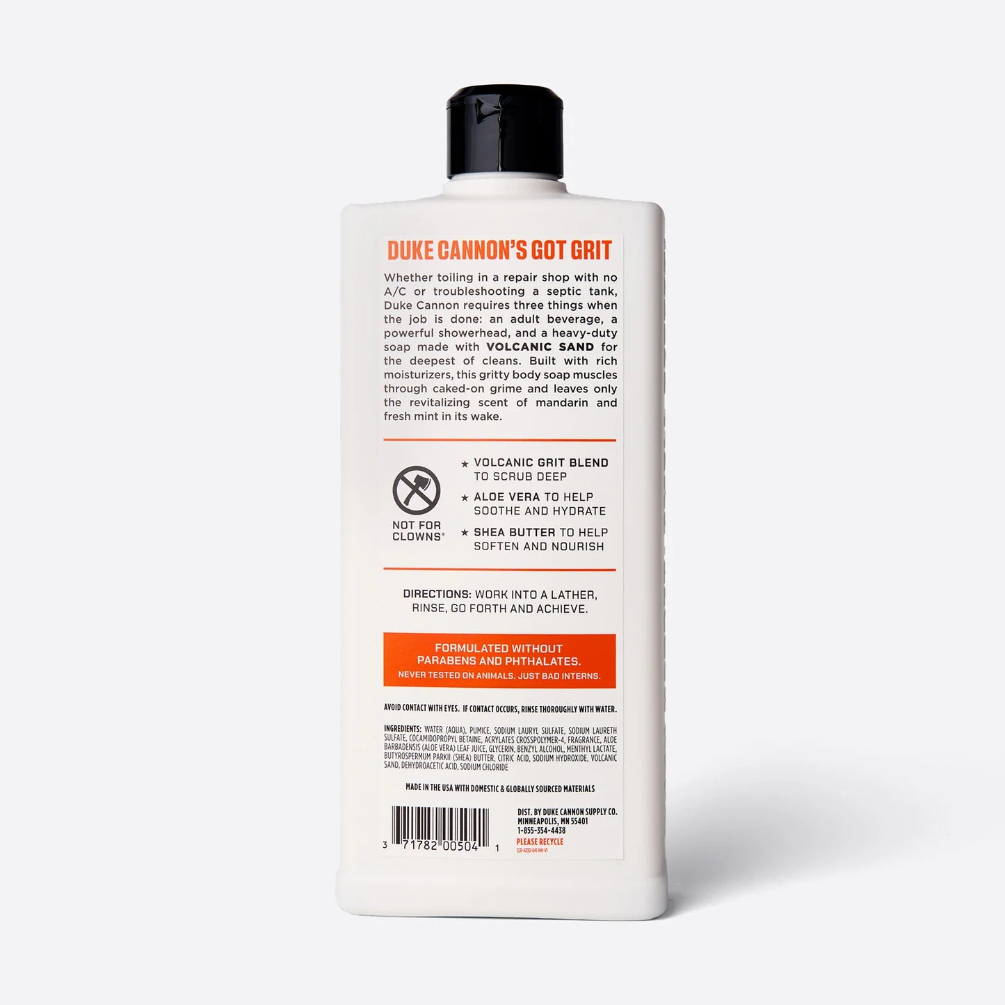 Duke Cannon Heavy Grit Deep Cleaning Body Wash