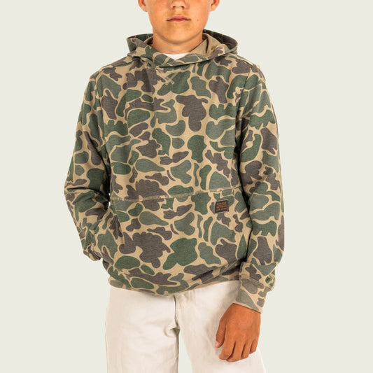 Youth Fireside Hoodie Green Mallard Camo