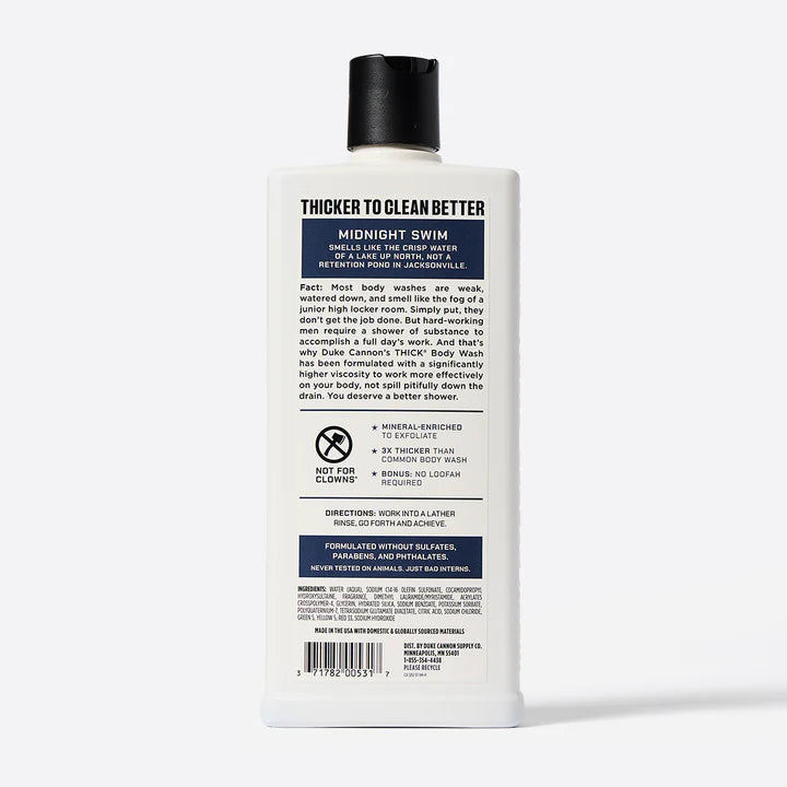 Duke Cannon Midnight Swim THICK Body Wash