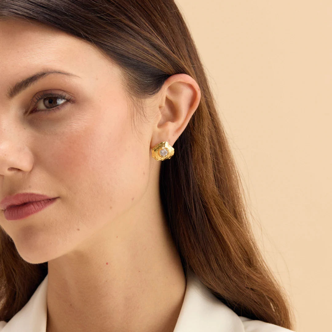 Brackish Cannonborough Gold Plated Stud Earring