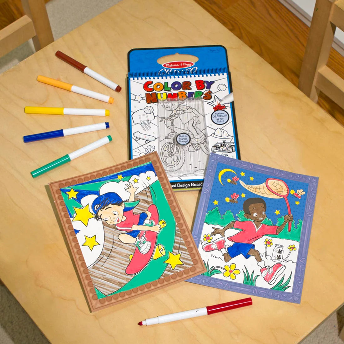 Melissa & Doug On the Go Color By Numbers Boards - Blue