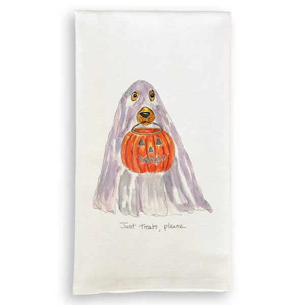 Just Treats Please Ghost Dishtowel