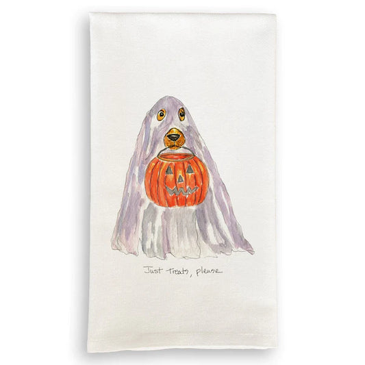 Just Treats Please Ghost Dishtowel