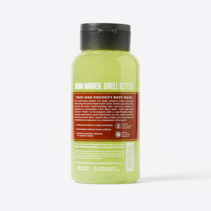 Duke Cannon Thick High Viscosity Body Wash- High Country