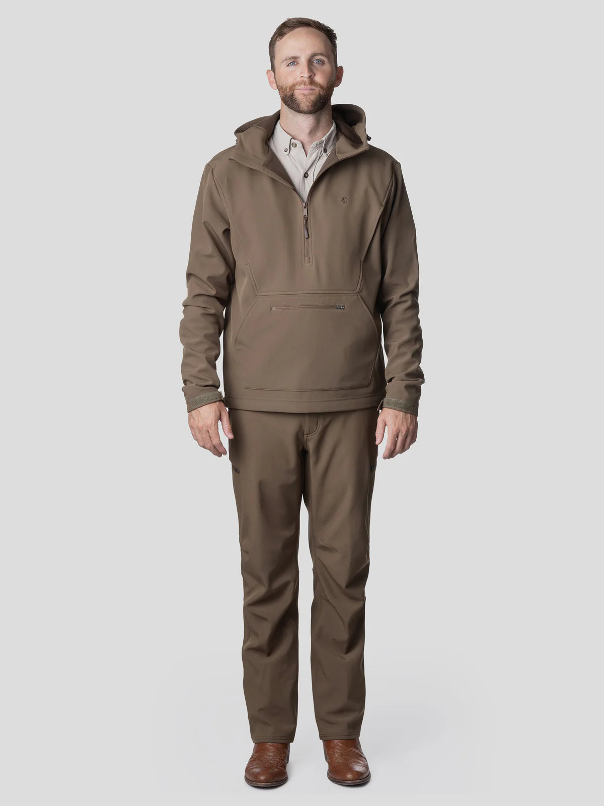 Duck Camp Contact Softshell Hoodie, Pin Oak