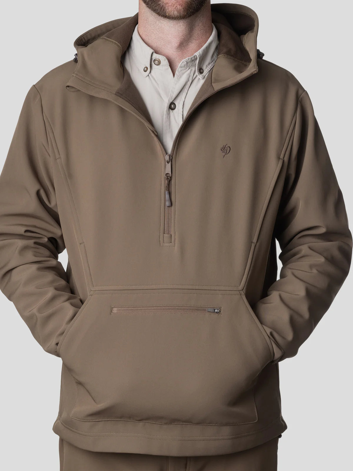 Duck Camp Contact Softshell Hoodie, Pin Oak