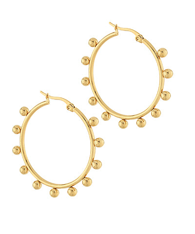 Dotted CCB Ball Hoops, Gold