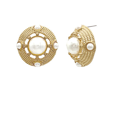 Decorated Dome Shape Earrings