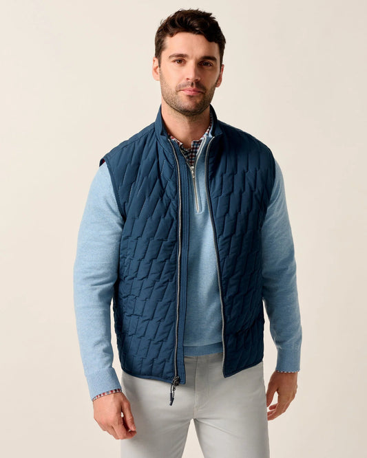 johnnie-O Belfry Quilted Puffer Vest, Space