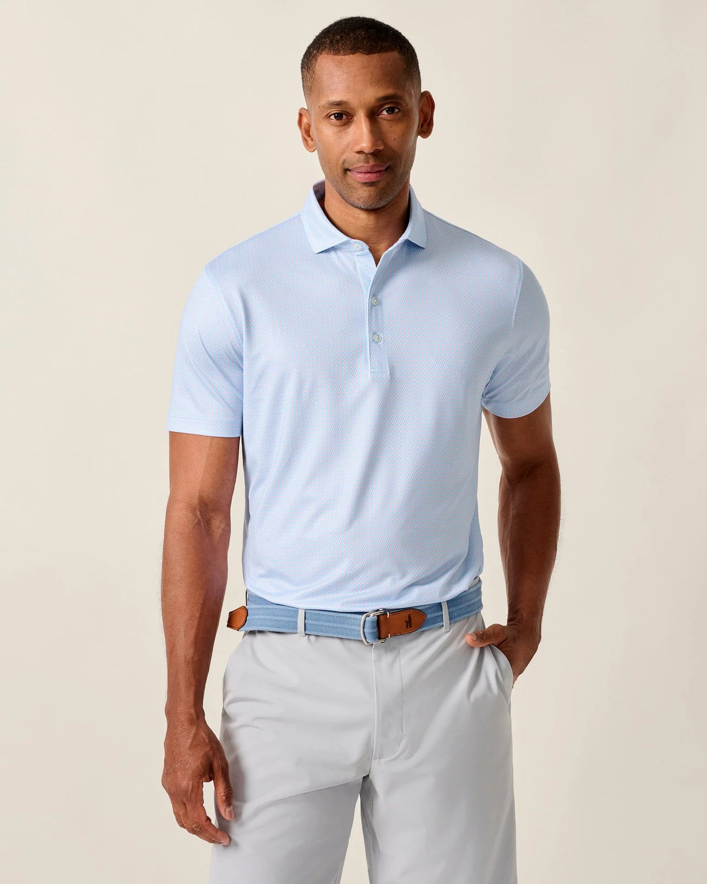 johnnie-O Performance Jersey Polo- Julio, Maliblu