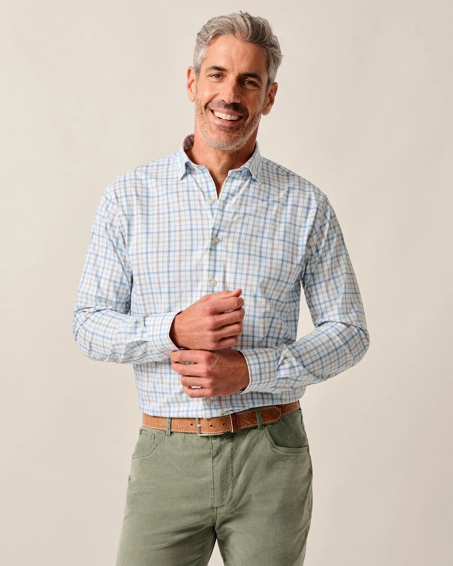 johnnie-O Everyday Performance Button Down Shirt - Maarten, Navy