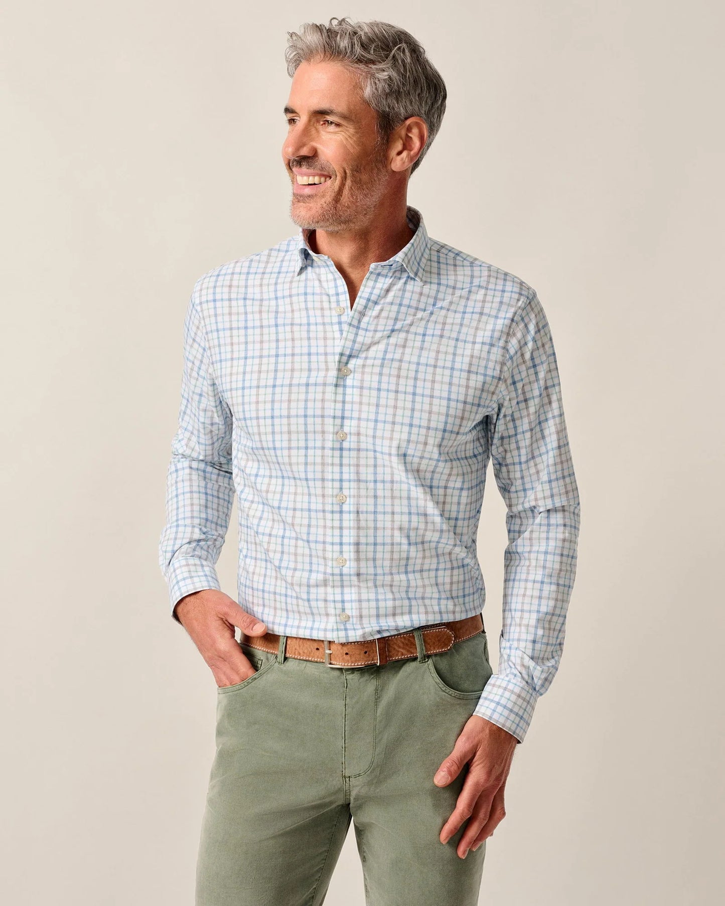 johnnie-O Everyday Performance Button Down Shirt - Maarten, Navy