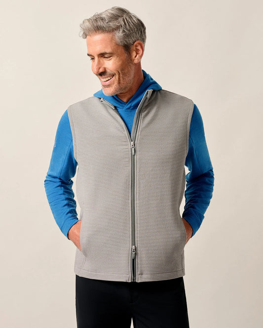johnnie-O Reggie Ribbed Performance Vest, Seal