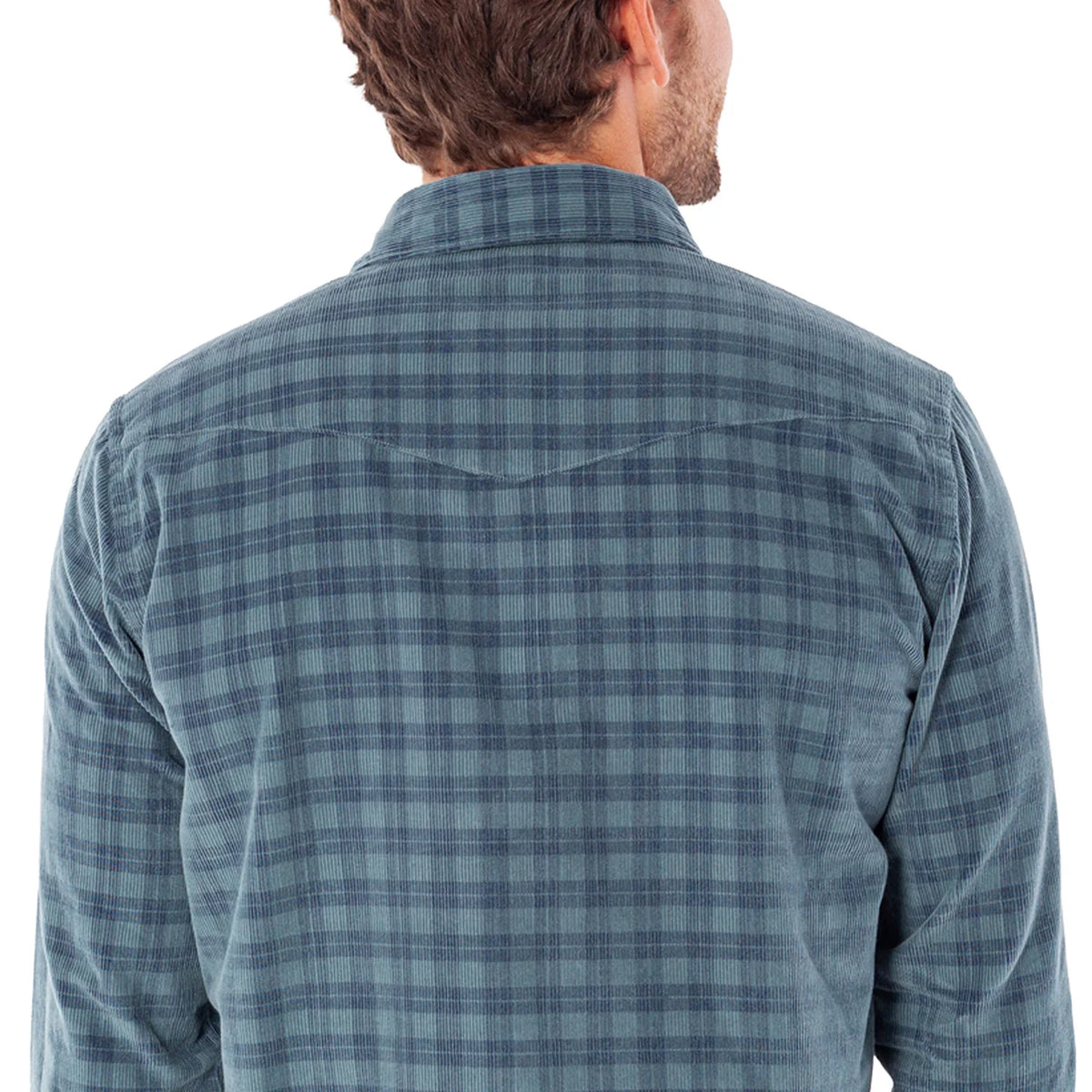 Criquet Corduroy Pearl Snap, Slate Check