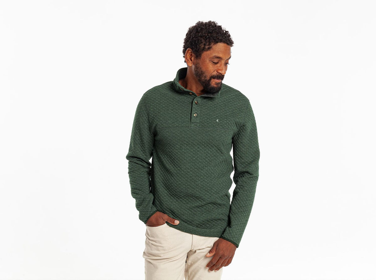 Criquet Quilted Pullover, Heather Ivy