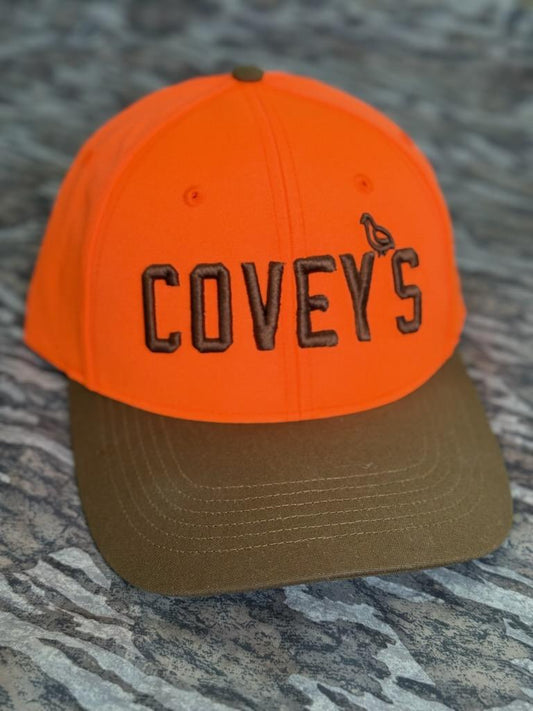 Covey's Logo Hat, Blaze Orange with Duck Cloth Visor