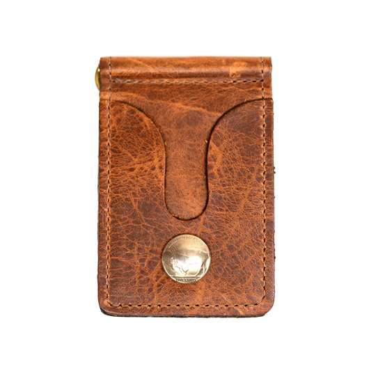 Over Under Front Pocket Wallet- Bison