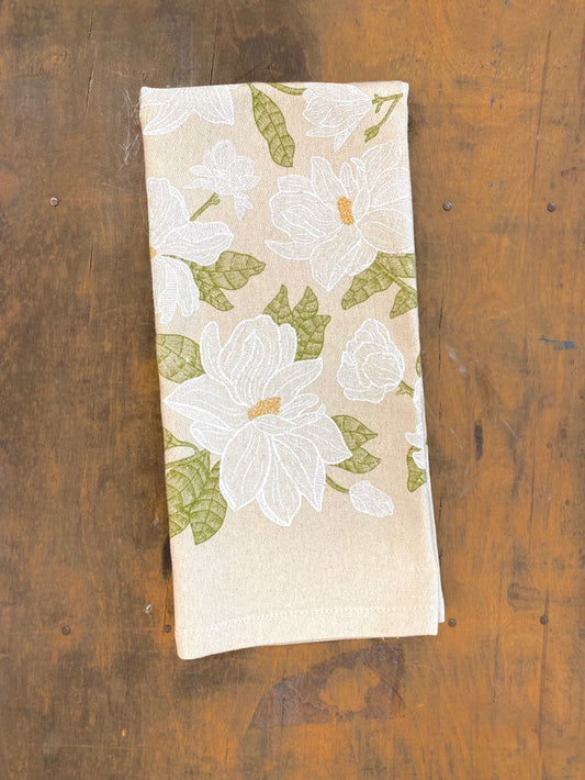 Southern Fried Design Barn Magnolia Pattern Kitchen Towel