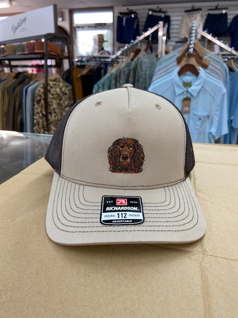 Covey's Logo Hat, Split Pale Khaki/ Brown