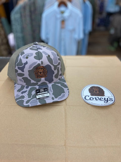Covey's Logo Hat, Marsh Duck Camo/ Loden