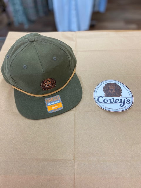 Covey's Logo Hat, Umpqua Loden with Gold Rope