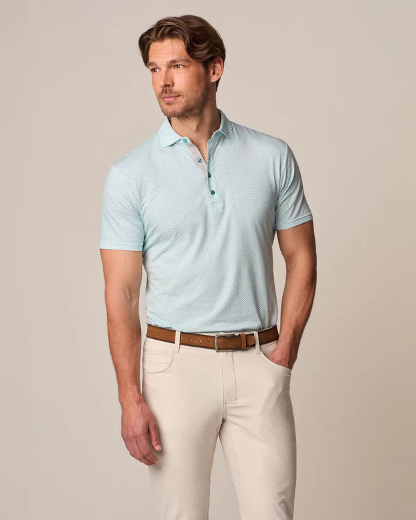 johnnie-O Elliott Printed Linxter Cotton Performance Polo