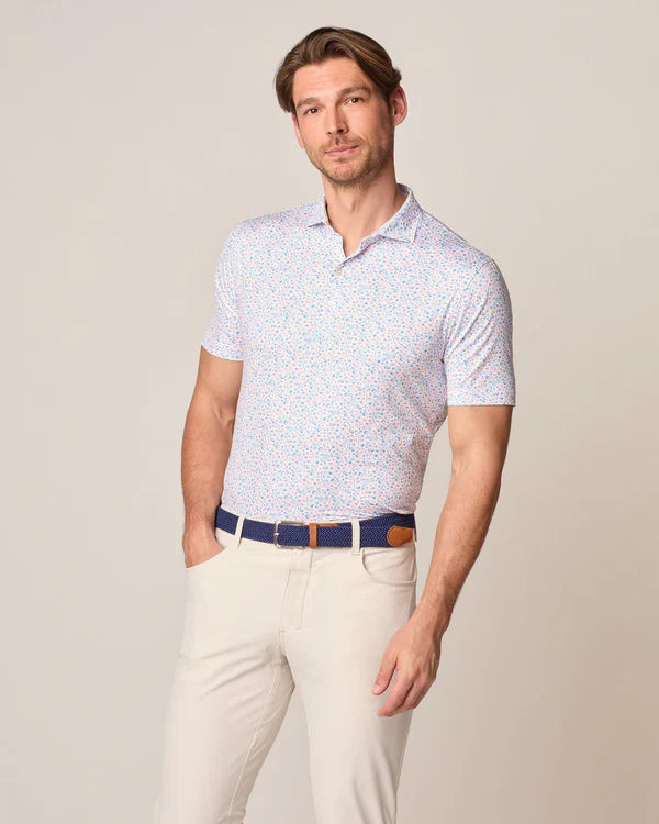 johnnie-O Omakase Printed Featherweight Performance Polo, Tornado