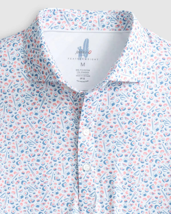 johnnie-O Omakase Printed Featherweight Performance Polo, Tornado