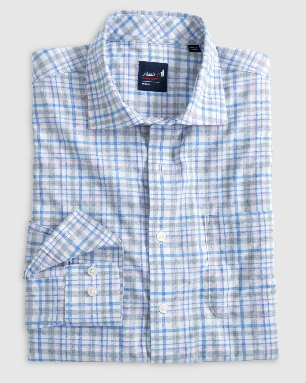 johnnie-O Alzer Performance Button Up Shirt, Tahitian