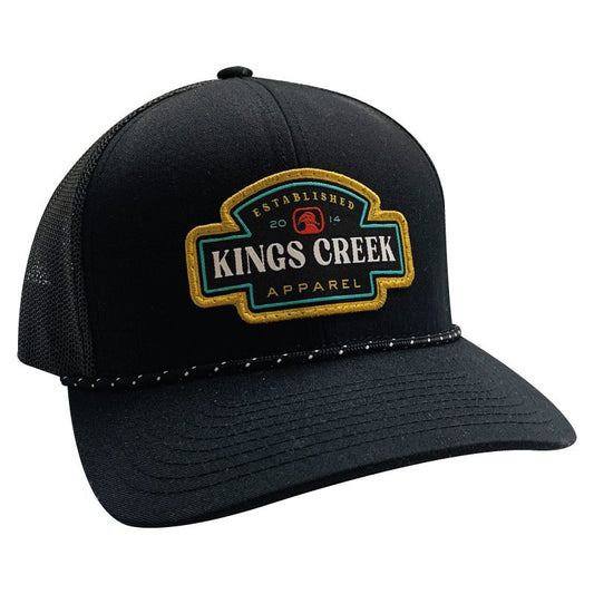 Kings Creek Apparel Black Marquee Patch Hat
