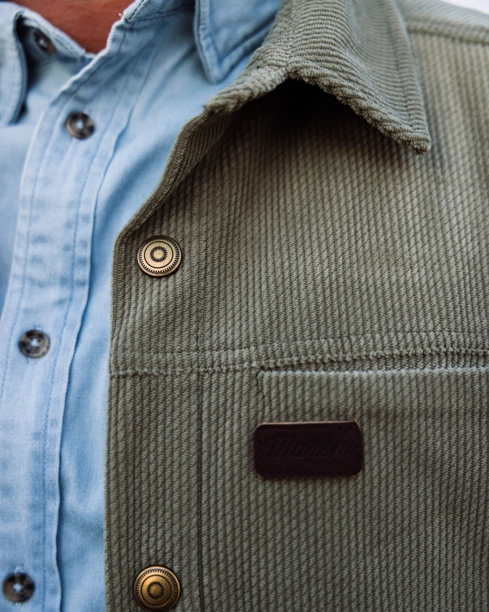 Marsh Wear Delano Cord Shacket, Sage Brush