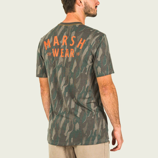 Marsh Wear Stackhouse Tech Tee, Thyme Lowland Camo