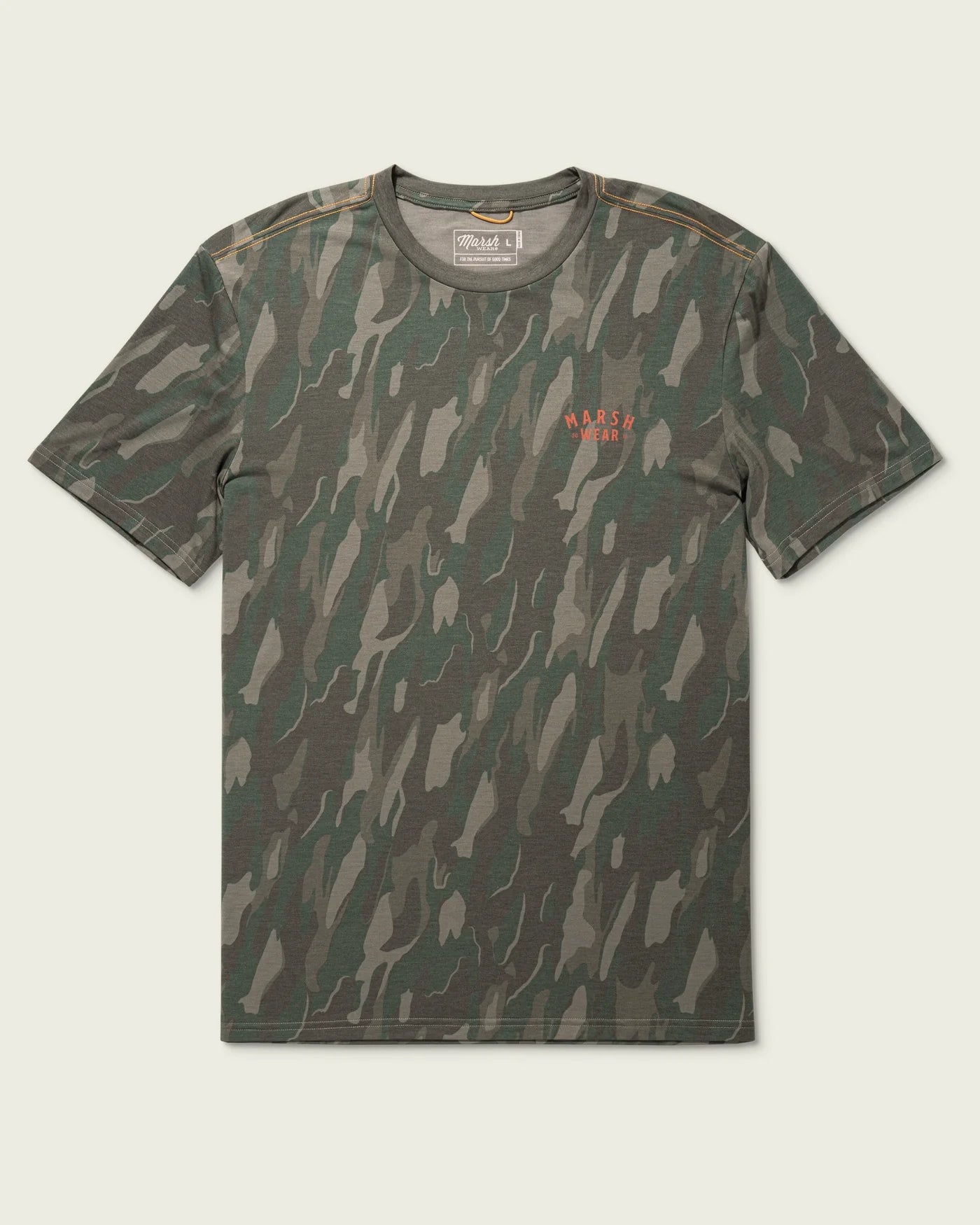 Marsh Wear Stackhouse Tech Tee, Thyme Lowland Camo
