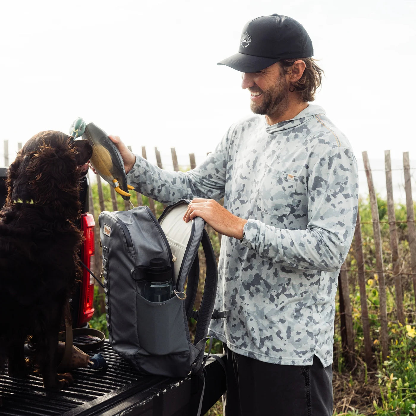 Marsh Wear Buxton Tech Hoodie, Granite Foxhole Camo