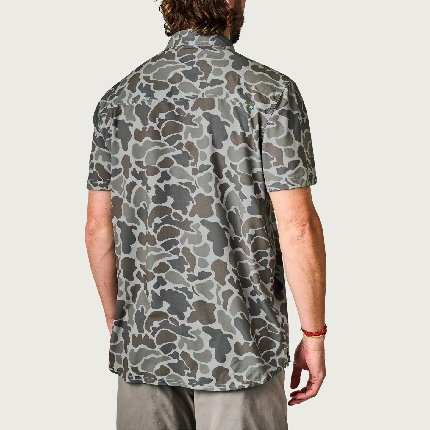 Marsh Wear Lenwood Hagood Shortsleeve Shirt, Dark Green Mallard Camo