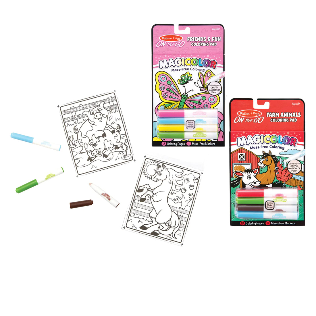 Melissa & Doug Magicolor - On the Go - Farm Animals Coloring Pad