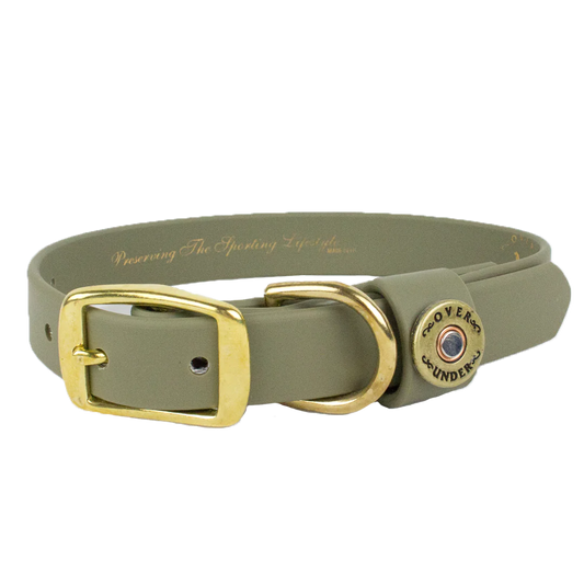 Over Under Water Dog Collar, Olive